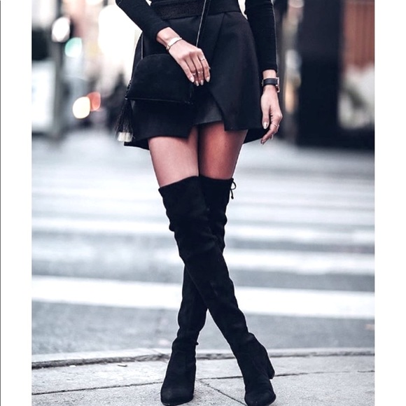 Stuart Weitzman Thigh-High Suede Boots - Picture 1 of 7